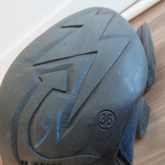 A.S. 98 Blue Floral Velvet Studded Bohemian Leather Ankle Booties Boots - Picture 15 of 15